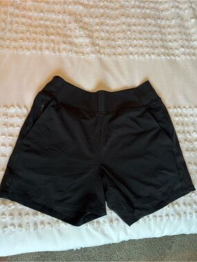 Athleta Black Performance Shorts with Zip Pockets